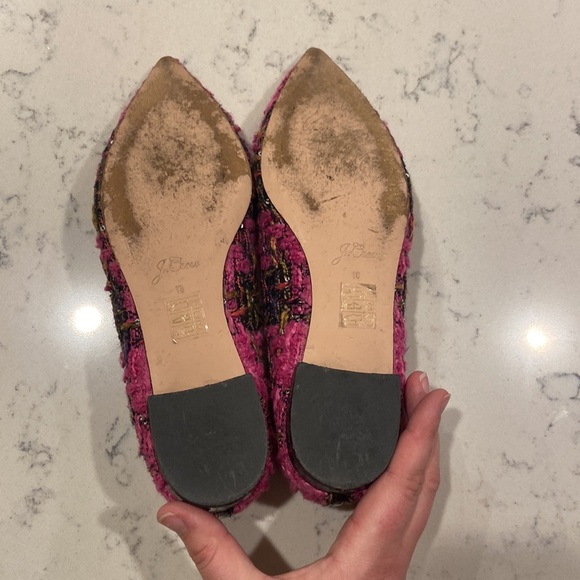 j.crew pink tweed flats - Picture 7 of 7
